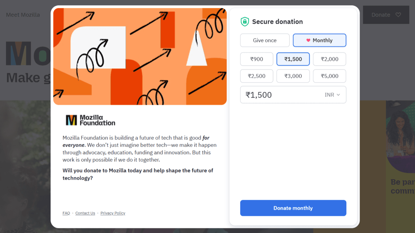 Mozilla Foundation product screenshot
